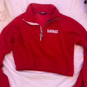 Cute cropped long sleeve shirt